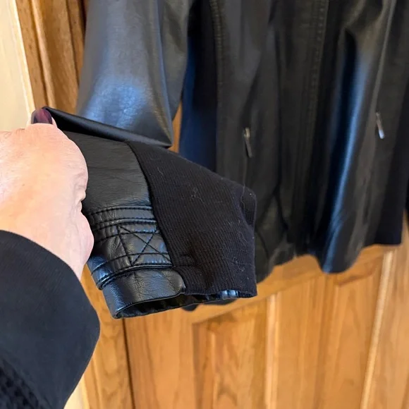 Maurices Jet Black Faux Leather Bomber Jacket - Picture 4 of 10